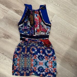 Marciano Multicolor Geometric Mini Dress